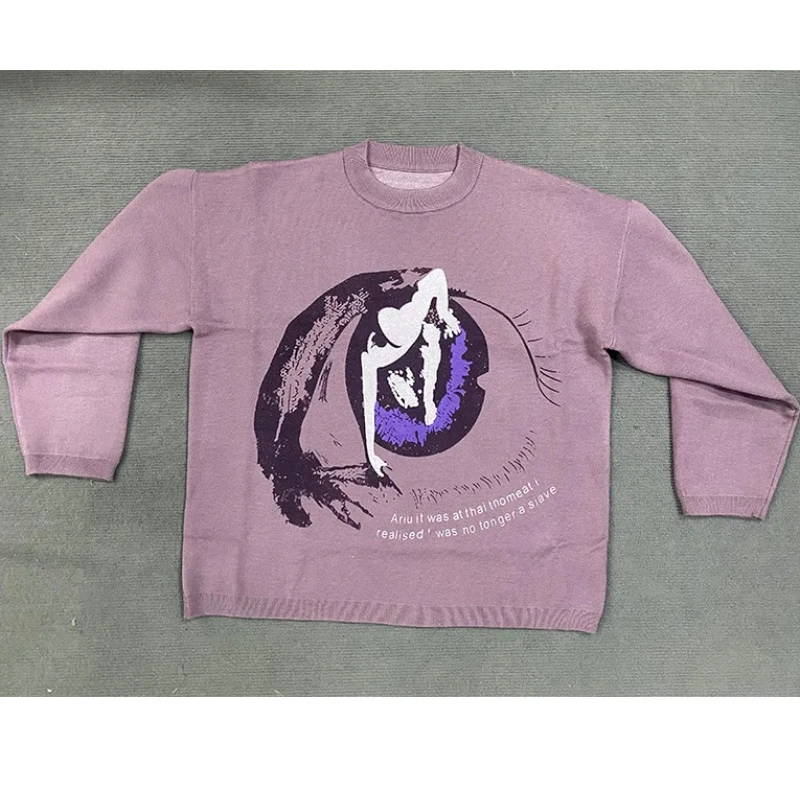 ゆったりとしたニットセーター、厚手で暖かい、秋冬スタイル、シンプルなラウンドネック、スリムでハイニットトップス