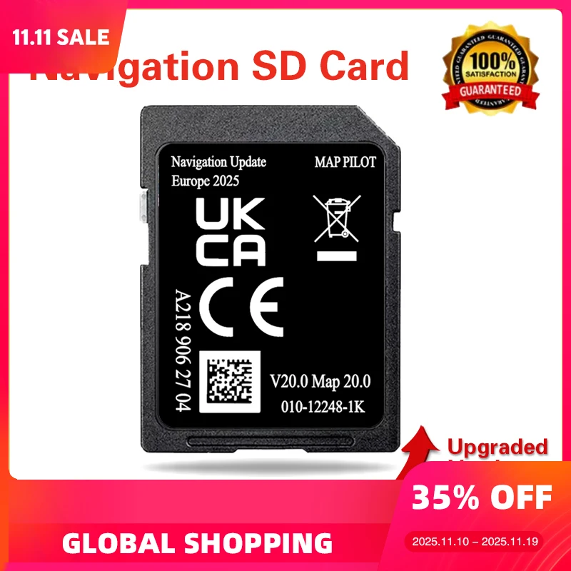 

Полная версия 32 ГБ для Mercedes CLA-класса с 2014 года Автомобильная навигация Европа SD-карта A218 V19 Карты Sat UK EU