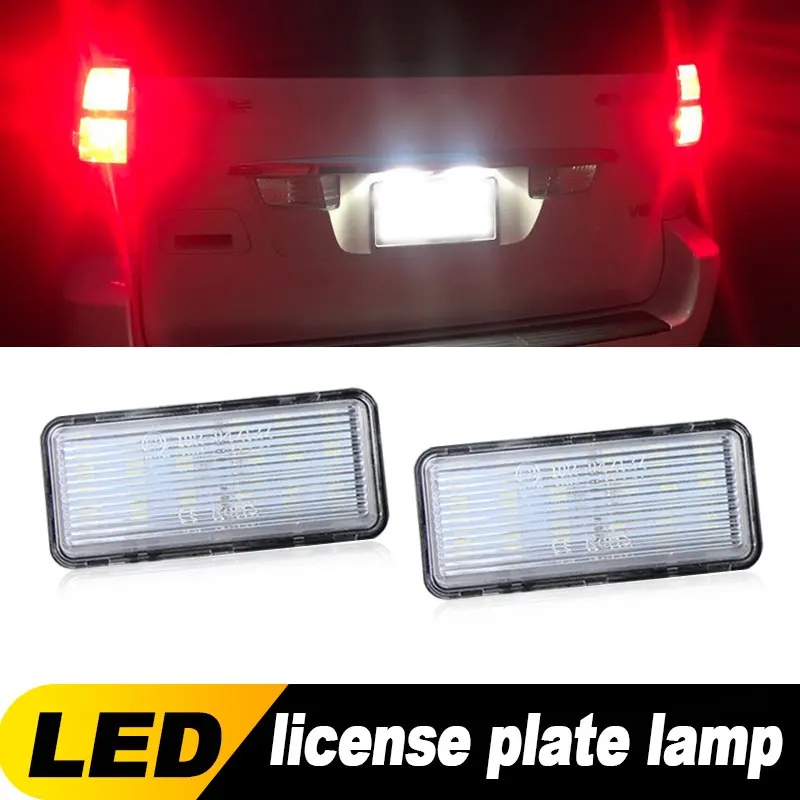 2pcs License Number Plate Light For Toyota J100,J120,J200,Reiz 4D,Mark X, Car Lamp For Lexus LX470,LX570,GX470 White LED Bulbs