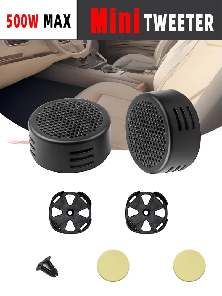 2 قطعة مكبرات الصوت على شكل قبة السيارة 500 واط 4 أوم عالية التردد مكبرات صوت السيارة العالمية لنظام صوت السيارة