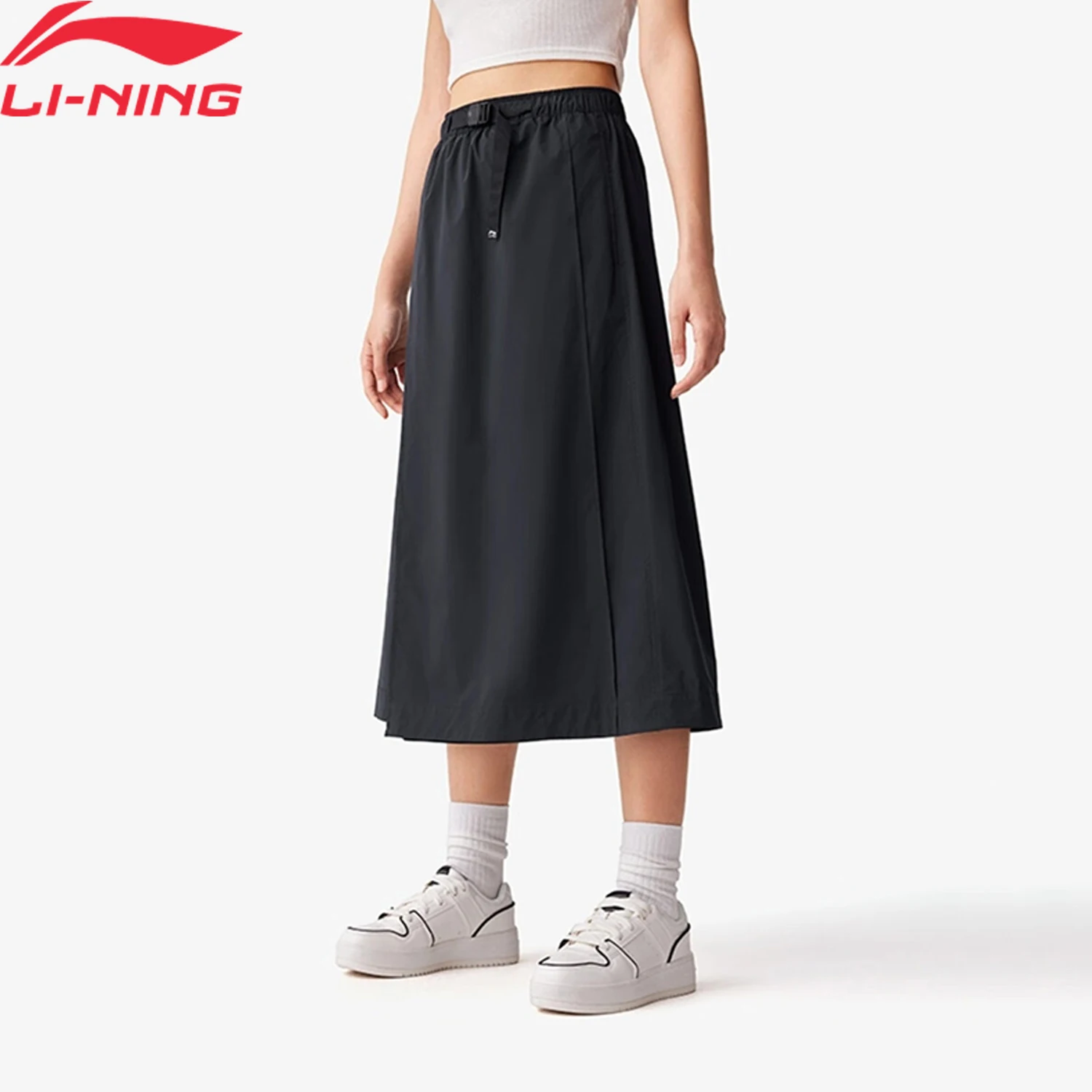 

Li-Ning Women Sports Style Dress Polyester Loose Fit Breathable Adjustable LiNing Fashionable Long Skirt ASKV252