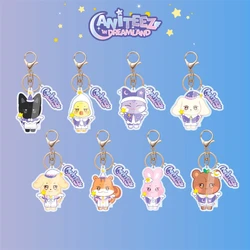 2pieces ATEEZ Kpop Keychain Cute Aniteez In Dreamland Theme Acrylic Keychain Keyring Hongjoong Seonghwa Yunho Yeosang San Gift