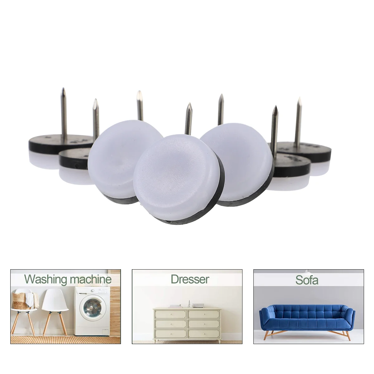 40 ชิ้นตกแต่งเล็บ Spikes โซฟา Protector Futon ไนลอน Felt เฟอร์นิเจอร์ Tacks