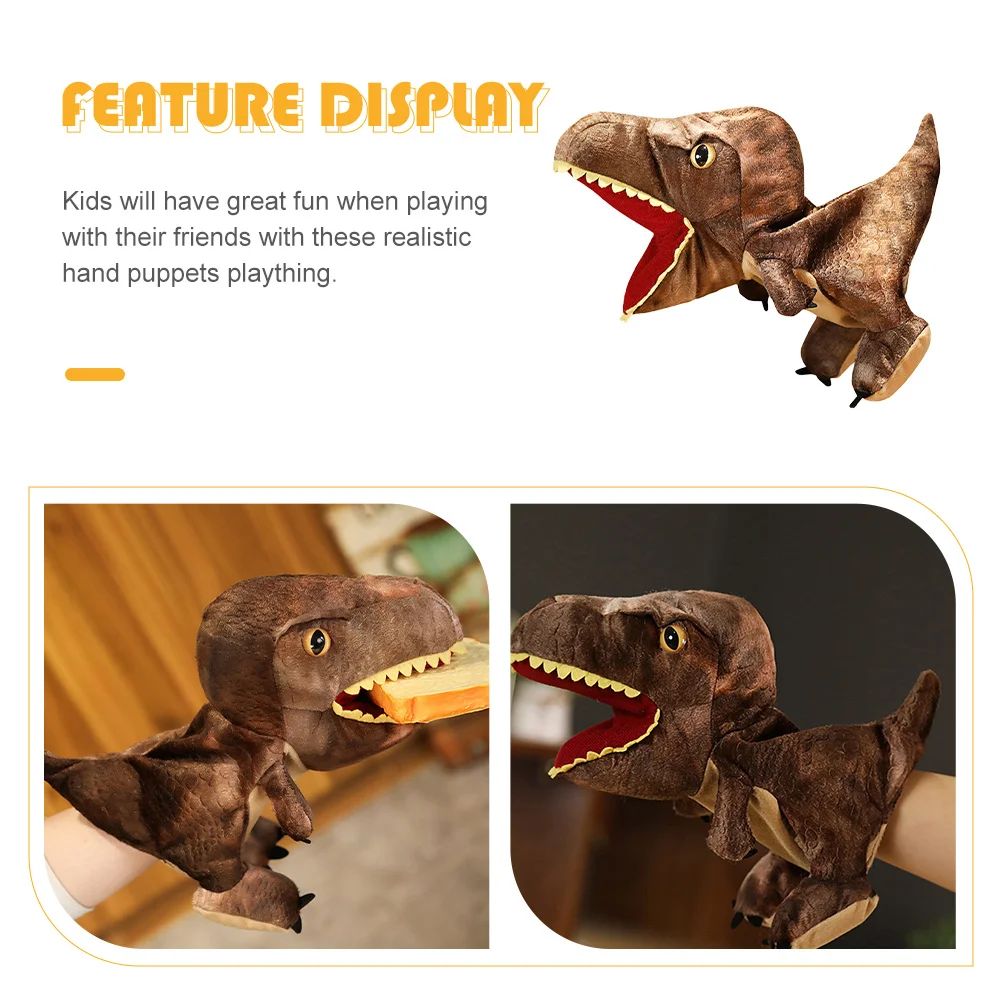 1pc Dinosaurus Handpop Zacht Wasbaar Kinderen Kinderen Storytelling Dierenpop Voor Interactief Spelen Educatief Cadeau