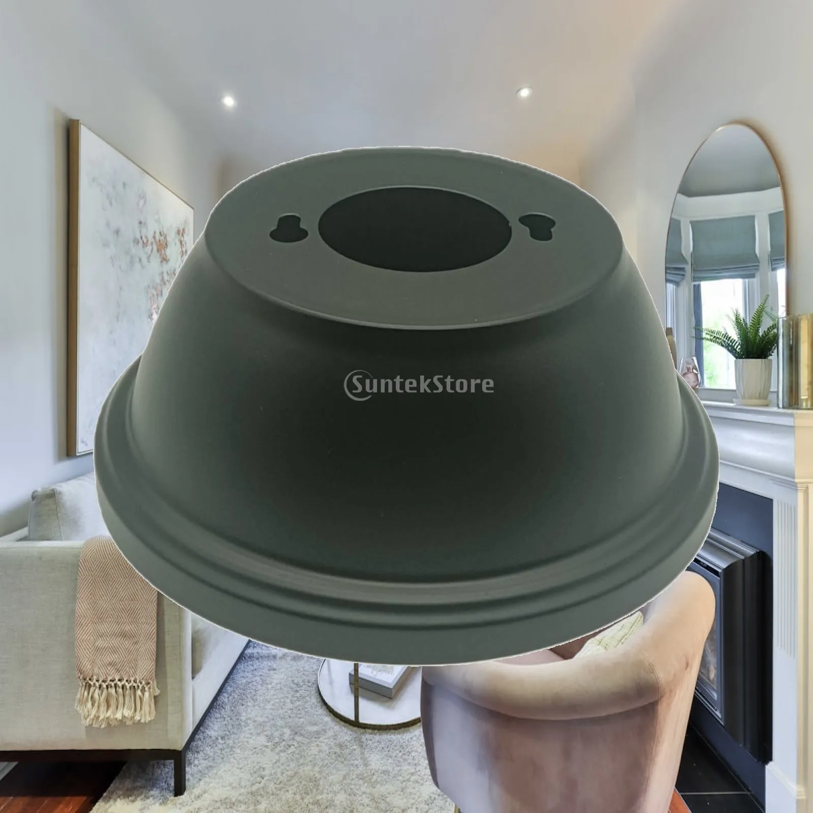 Domed Roof Fan Canopy Cover Iron Baked Paint Finish for Ceiling Light Fixture Installation Home Upgrade