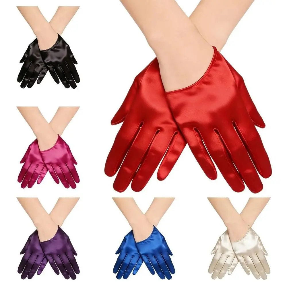 Anti-Slip Halloween Half Palm Gloves Palm Guard Breathable Dance Mittens Shock Absorption Durable Dance Performance Gloves