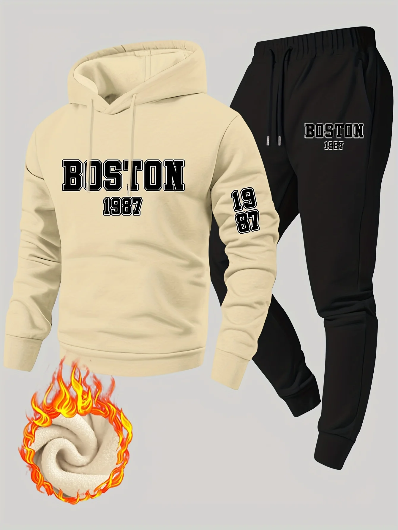 Bestselling BOSTON 1987 Multi-Print Men's Autumn/Winter Sporty Casual Hoodie Tracksuit