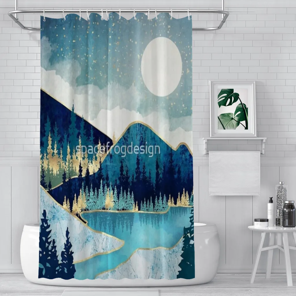 

Shower curtain Bathroom Morning Stars decor Modern household items Bathroom curtain Graduation gift Festival gift