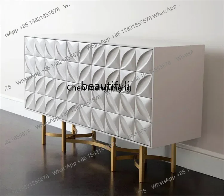 Y183FF cqyModern light luxury living room decoration foyer locker solid wood porch chest 3017-XUDT