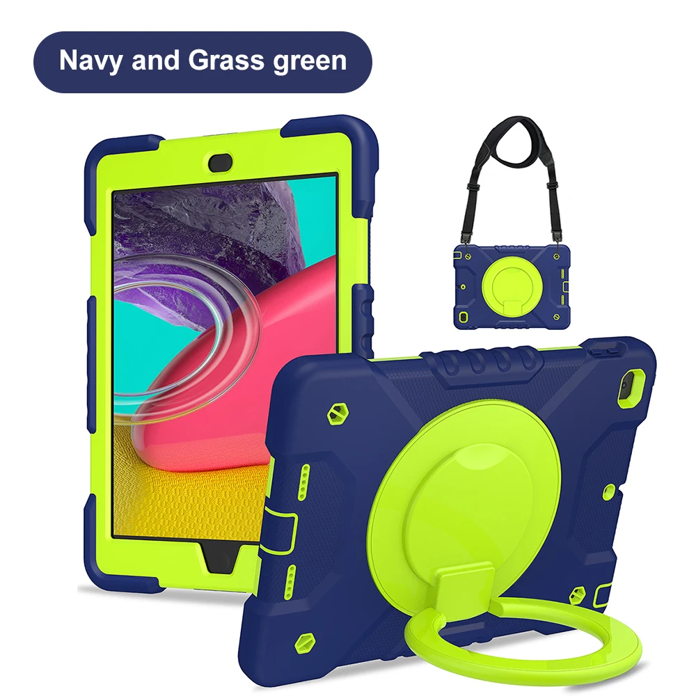 360 Rotating Handle Grip Shoulder Strap Hybrid Stand Case for iPad 9.7in Air 1 2 4 5 iPad 2019 10.2in Pro 11 10th 11th Gen Cover