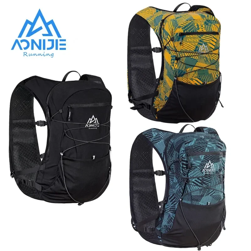 AONIJIE 12L Nwe One size adjustable Outdoor Sports Cross-country Backpack Hydration Pack Travel Bag Running Vest Riding Marathon