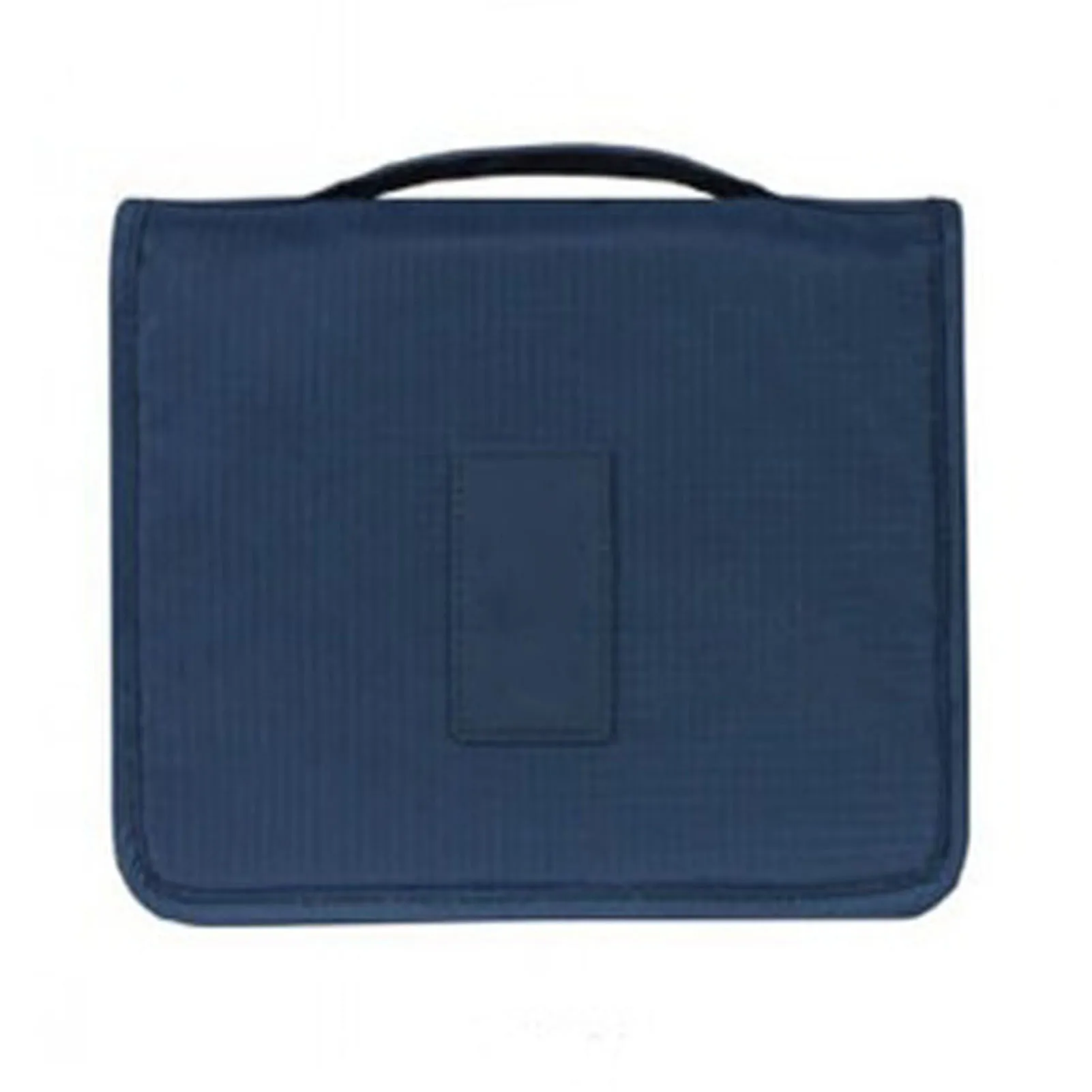 ZK20 Hanging Toiletry Bag Cosmetic Bag Foldable Makeup Bag with Hook and Tote Navy Blue 24x18.5x9.5cm for Travel