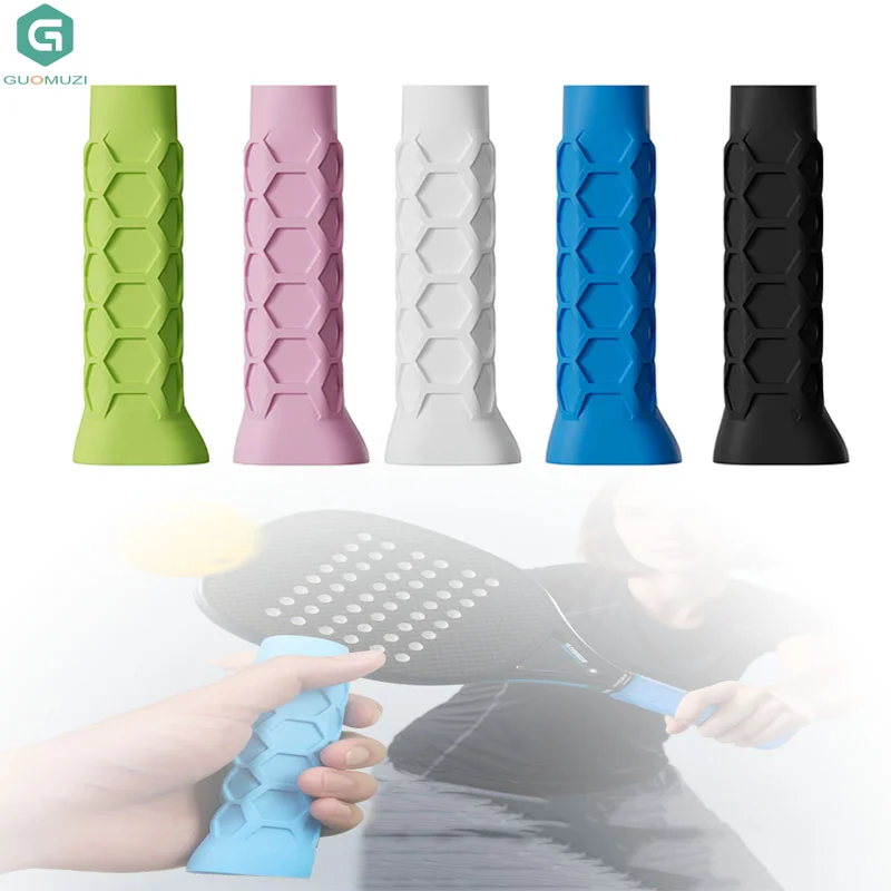 

1 шт. многоразовый силиконовый рукав для ракетки для теннисных ракеток, амортизирующий рукав и противоскользящая силиконовая ручка.