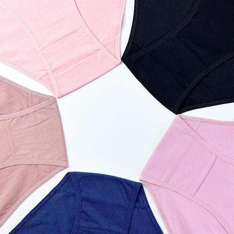 Cotton Mid-waist Stretch Ready Stock Women's 100kg Ladie Panties - Comfortable Cotton 2025 Plus Size Hip-wrapped Panties Women
