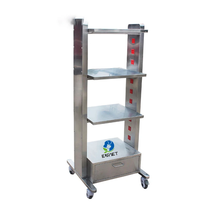 Veterinary Equipment Socket Cart for Carrying Patient Trolley Hospital Furniture Vet Trolley