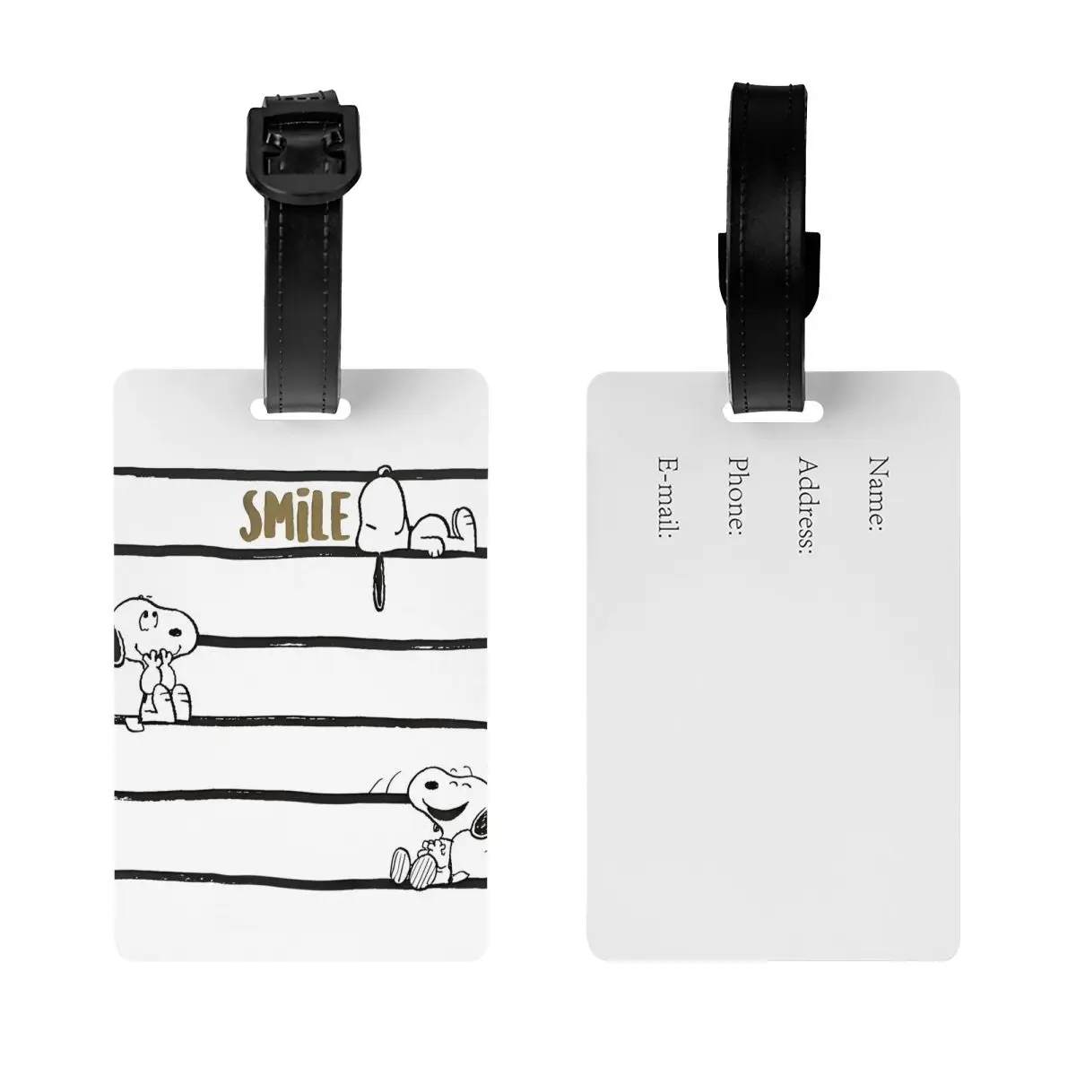 Cute Cartoon Snoopy Luggage Tags Suitcase Silicon Travel Accessories Holder Baggage Tag ID Address Aircraft Luggage Tag Gift