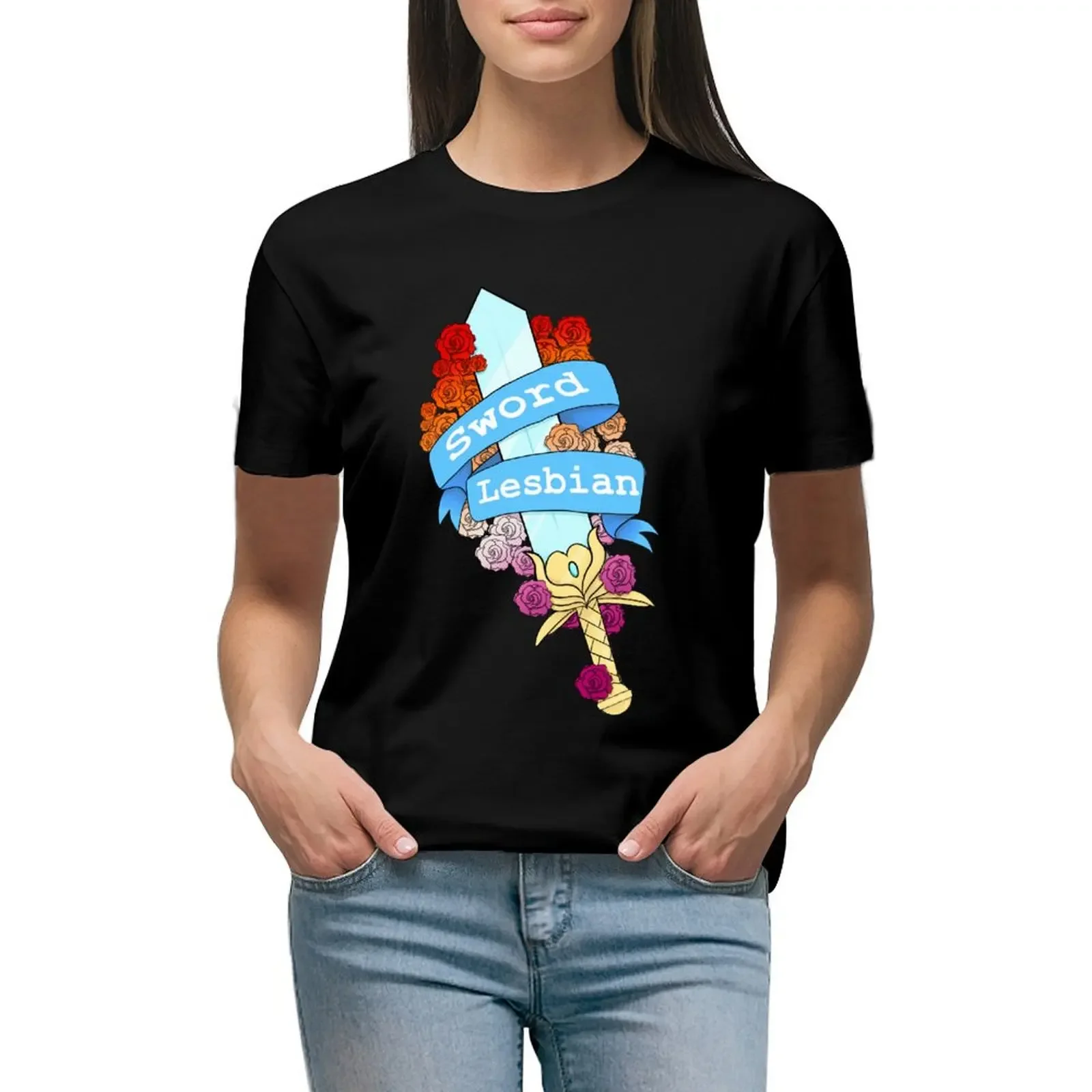 

Adora - Sword Lesbian T-Shirt plus size tops quick-drying designer clothes Women luxury