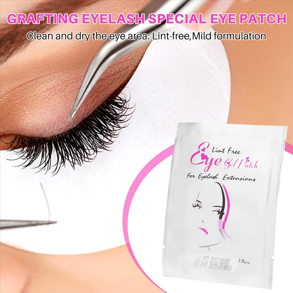 【~ NEW A89Z】50 Pairs Eyelash Extension Under Gel Eye Pads Non-woven Patches Make-Up