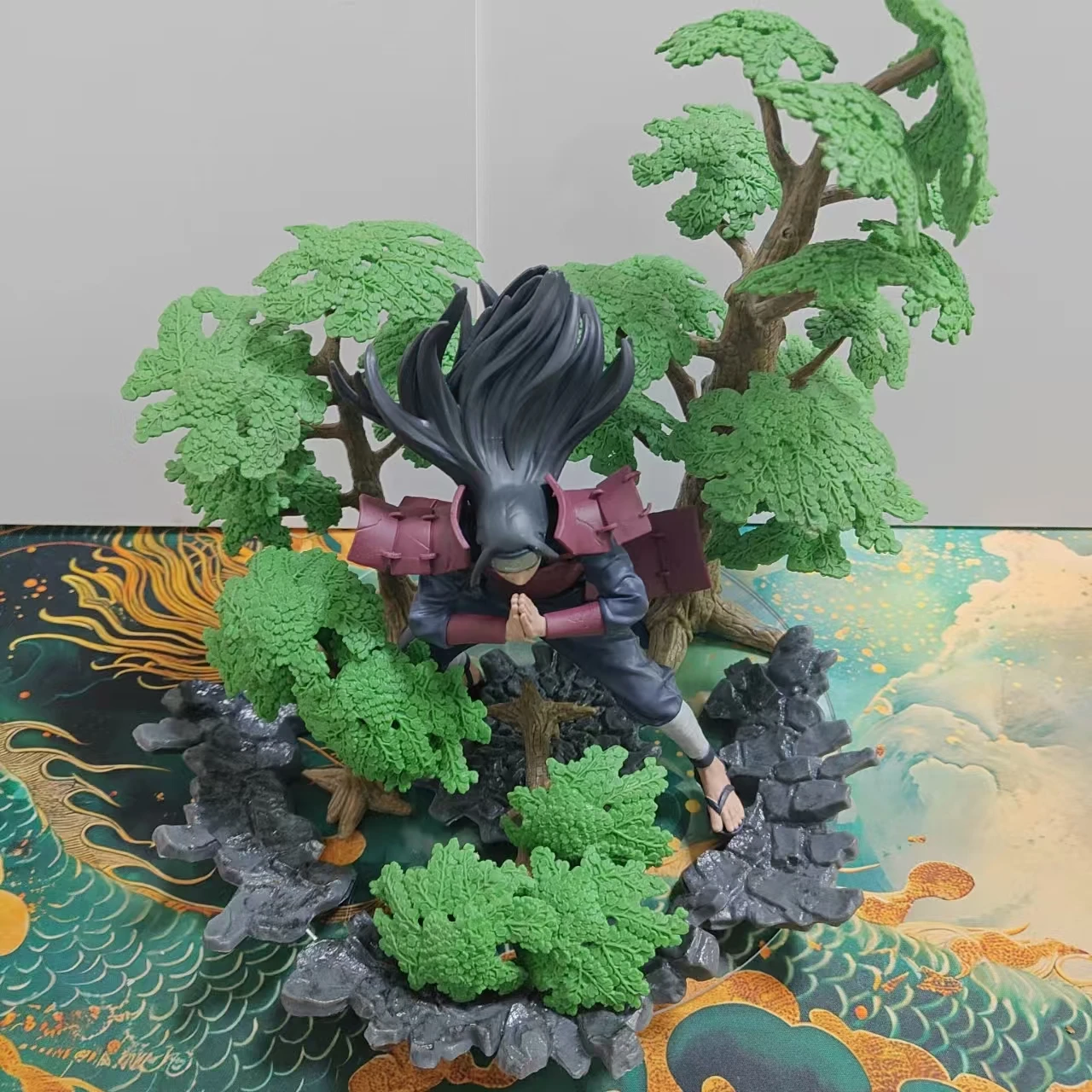 BANPRESTO NARUTO SHIPPUDEN Anime Figurki Akcji Senju Hashirama z Podstawką Drzewną Model Figurka Oryginalna Figuarts Dekoracja