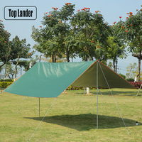Outdoor Camping Sunshade Canopy Ultra-lightweight and Portable with Rainproof and Sun-protective Silver-coated Beach Canopy