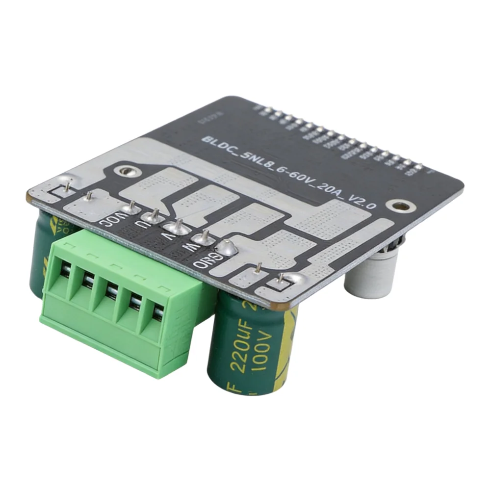 DC Brushless Motor Controller 6V-80V Input 50A Peak 1600W Output for 3-Phase For BLDC Motors Potentiometer Control