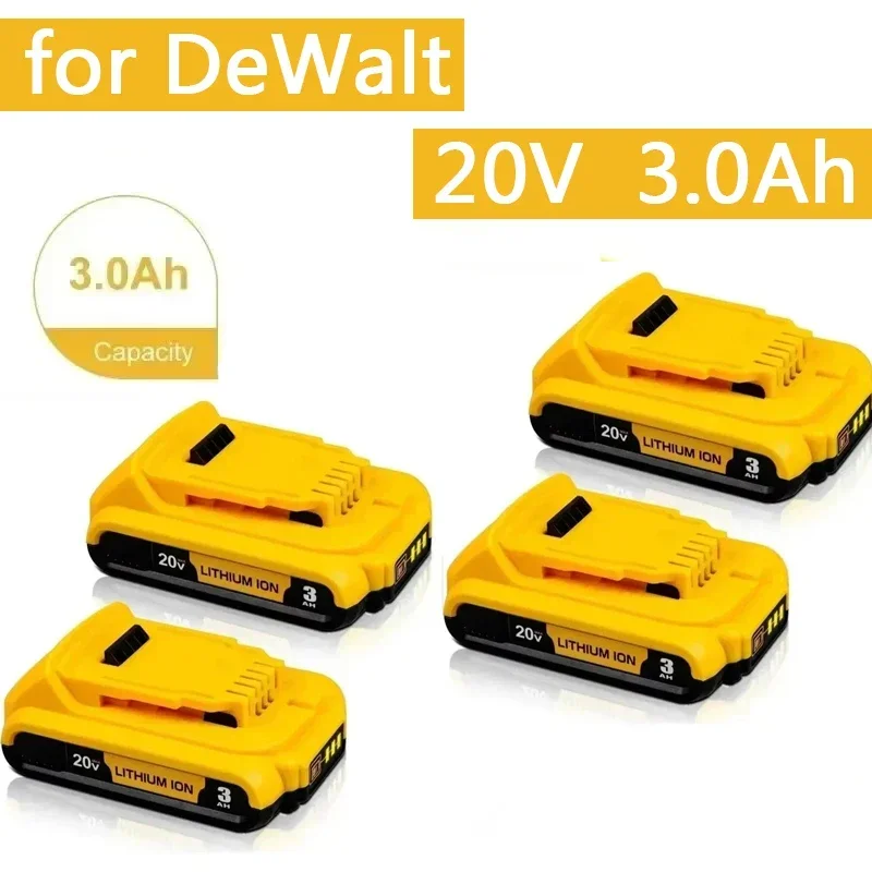 For DeWalt 18V 20V Max Lithium Batteries 20V 3Ah DCB203 Li ion Battery ReplacementDCB206 DCB205 DCB2