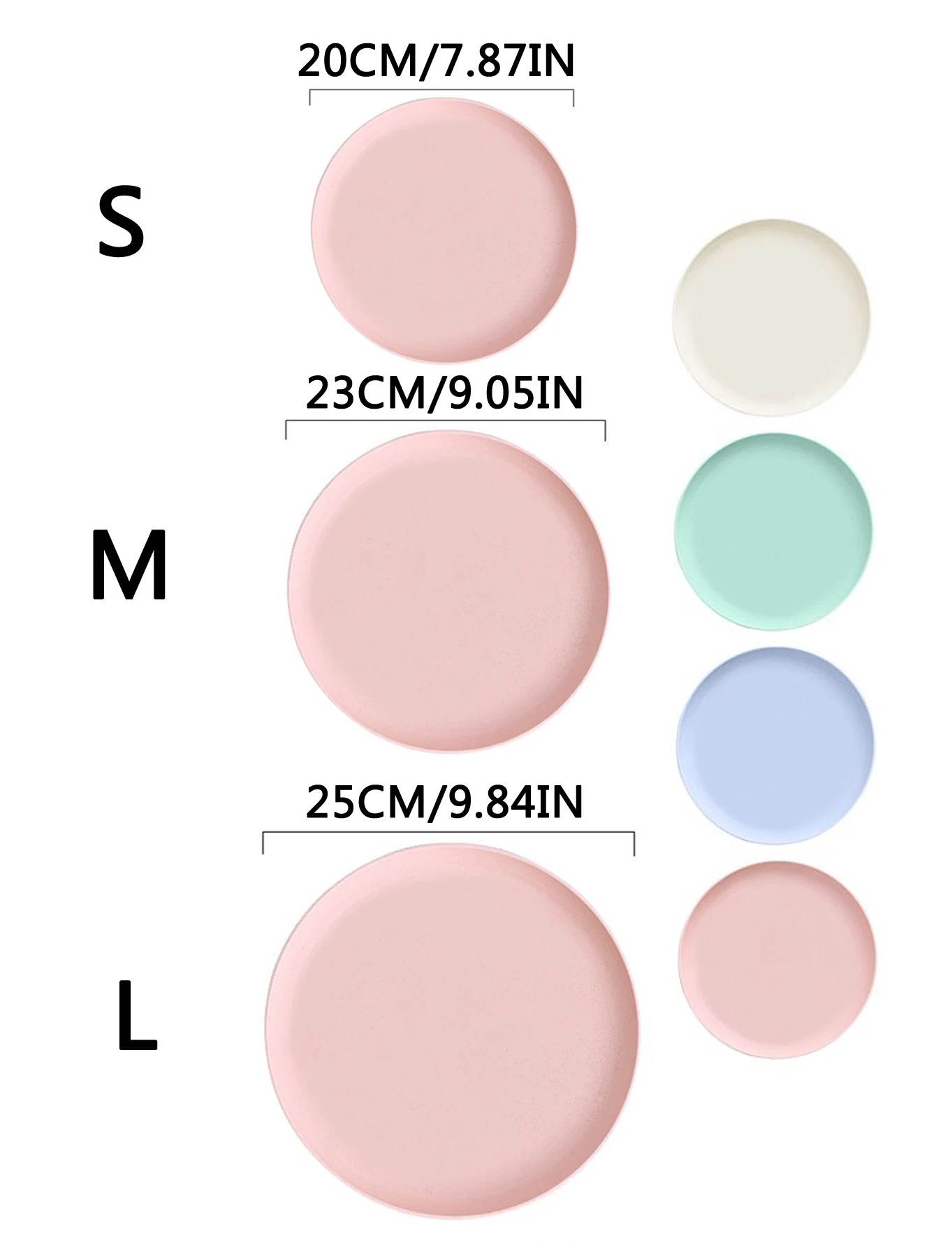 4 قطع من أطباق قش القمح خفيفة الوزن وغير قابلة للكسر وقابلة لإعادة الاستخدام مجموعة أطباق العشاء آمنة للاستخدام في غسالة الأطباق والميكروويف #6