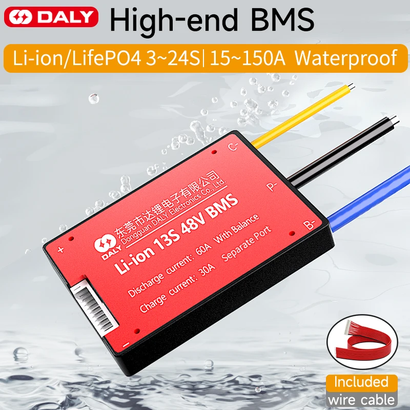 Daly Bms Balance Board Li-ion LiFePO4 BMS 3S 4S 5S 6S 7S 10S 12S 13S 14S 15S 16S 20S 24S 12V 24v 40A 36v 48v 60v batería 18650