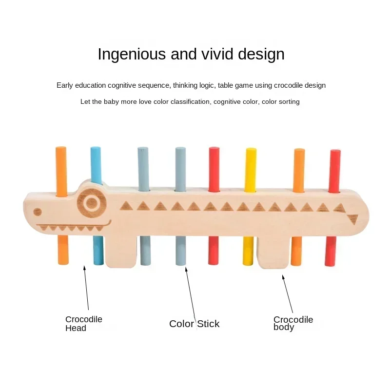 Giocattoli Montessori per bambini Giocattoli educativi per la cognizione dei colori in legno Giochi di equilibrio con bastoncini Giocattoli matematici Giocattolo per motori fini per bambini dai 2 anni in su