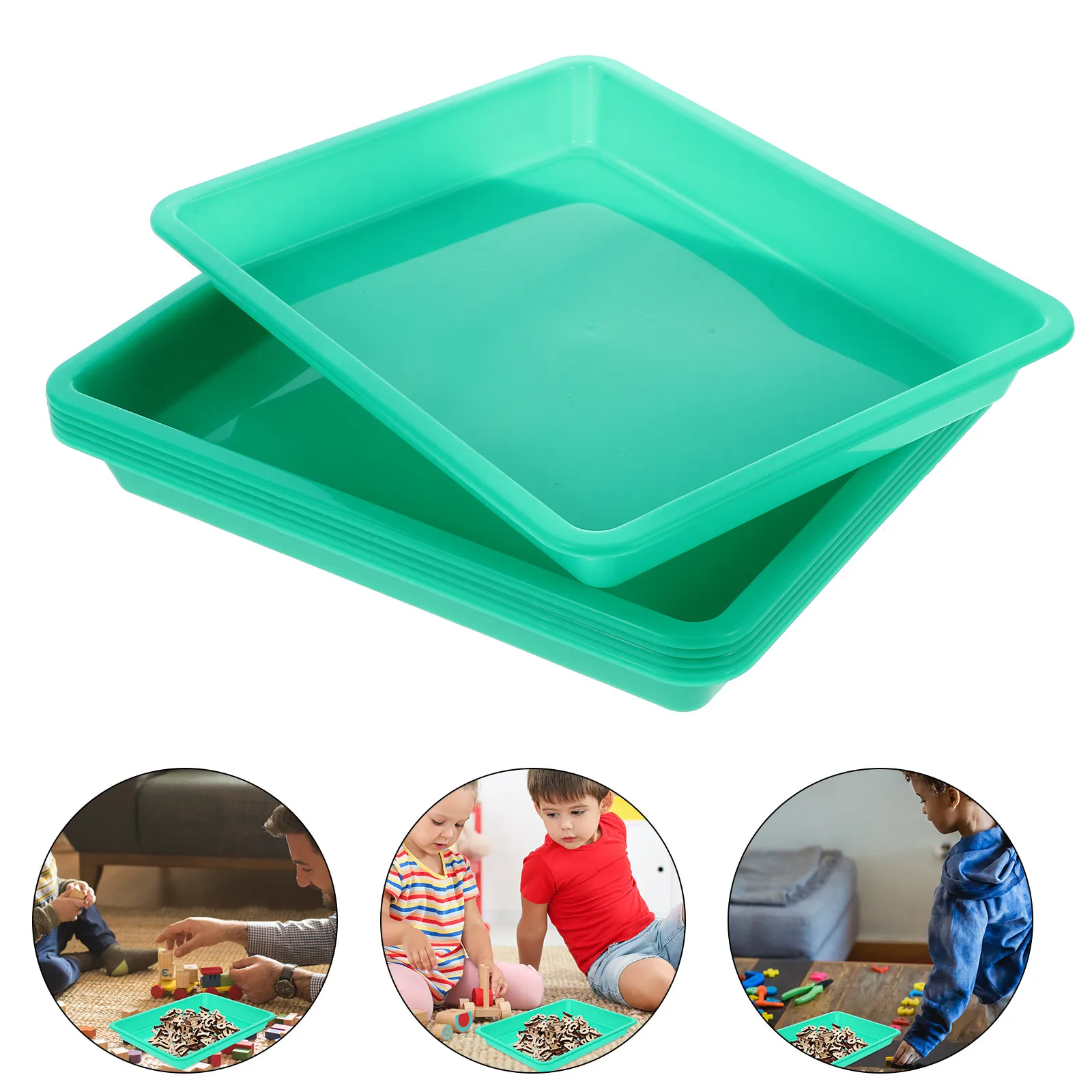 

6Pcs Puzzle Sorter Trays Plastic Organizer Stackable Storage Tray Multipurpose Holder for Office School Puzzle Sorter Trays