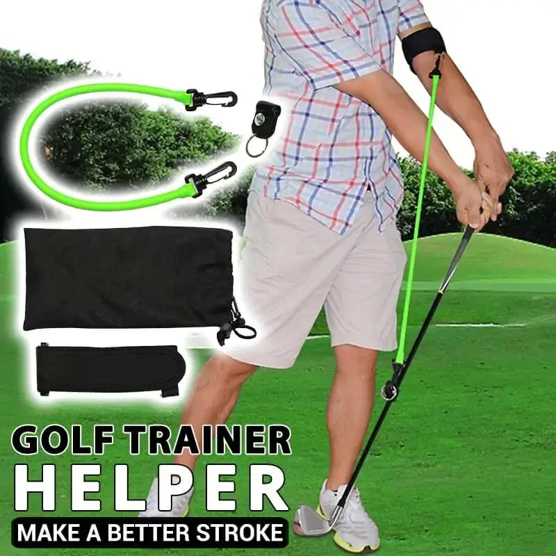 Golf Trainer Helper Golf Swing Exerciser Tension Belt Band Golf Swing Trainer Action Supplies Golf Club Orthotics