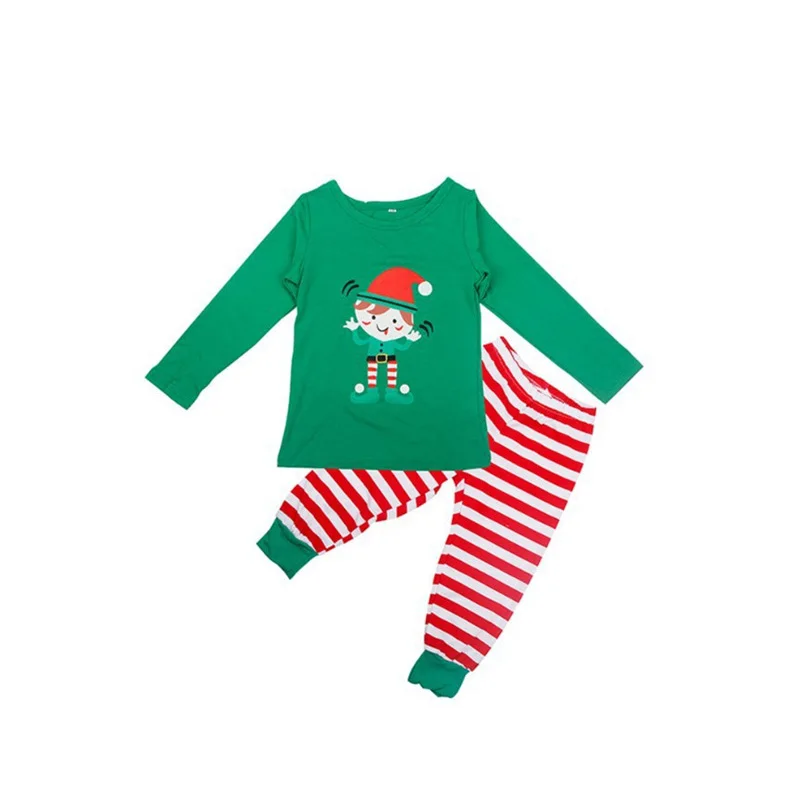 Christmas Print Family Matching Sets Xmas Cartoon Suits Kids Tops+Pants 2Pcs Outfits Father Mother Baby Cotton Pajamas Clothing