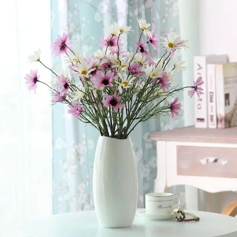 Margaritas artificiales pequeñas para decoración de bodas y jardín - imagen 2