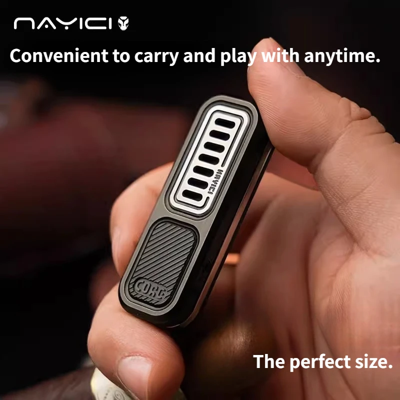 (Pre-order) NAYICI EDC Eraser - Long Track Dense Segment Mechanical Metal Fingertip Push Card Decompression Toy