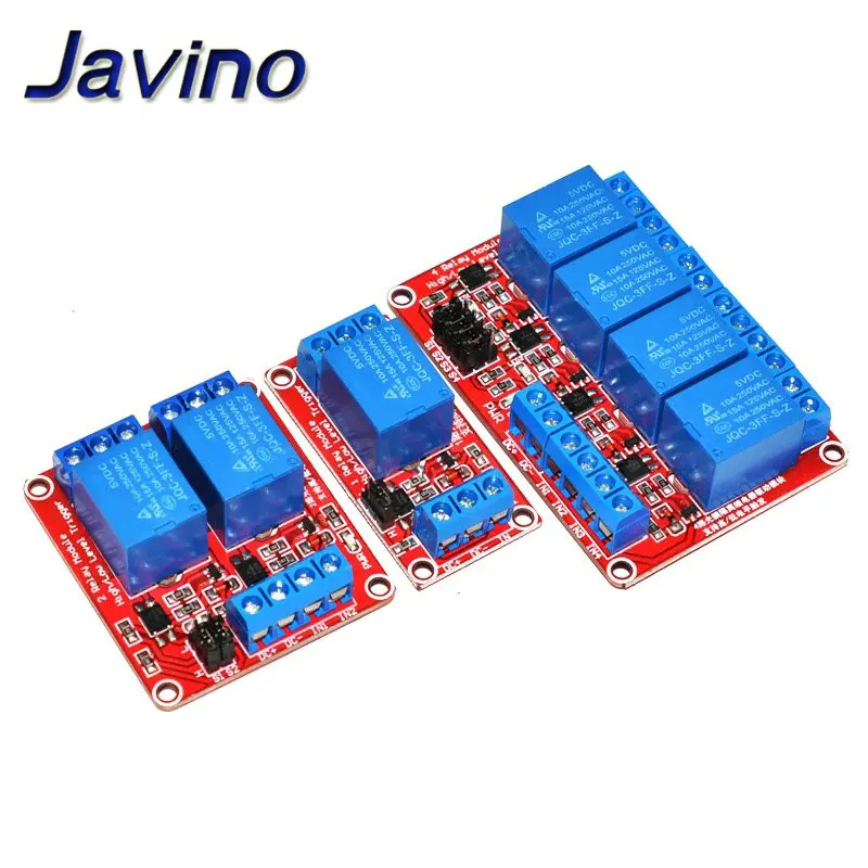 High and Low Level Trigger for arduino Raspberry pi DC 5V 12V 24V 1 2 4 6 8 Channel Relay Module Board Shield with Optocouple