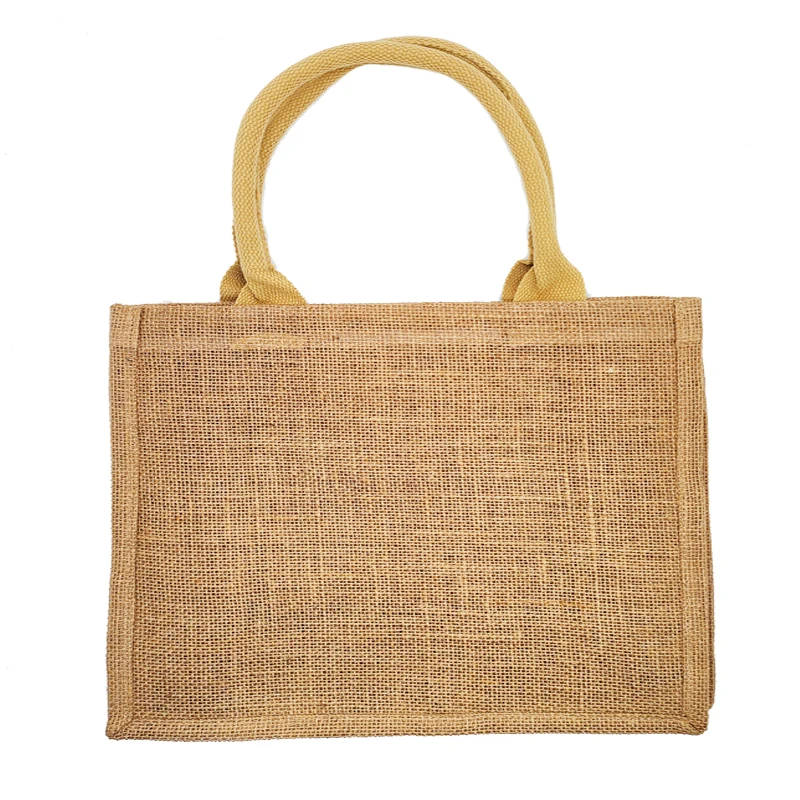 Imagem -04 - Sublimação Jute Shopping Bolsa Bolsala Personalizada Espaços em Branco para Design Faça Você Mesmo Novo 20 Pcs Lote