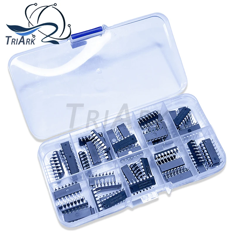 50PCS/lot Electronic Component Assortment Kit 74HC00 74HC02 74HC04 74HC08 74HC14 74HC32 74HC138 74HC164 74HC165 74HC595 amplifie