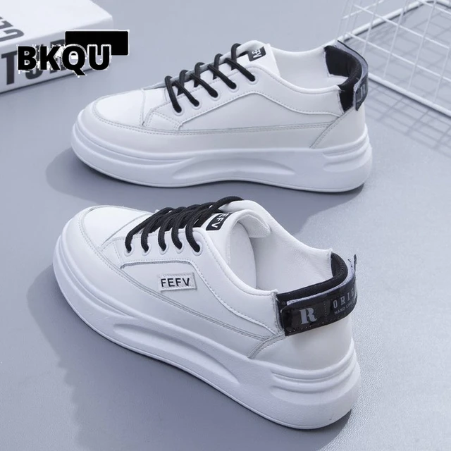 Women Sneakers Fashion Shoes Spring Trend Casual Flats Sneakers Female New Fashion Comfort White Vulcanized Platform Shoes AliExpress