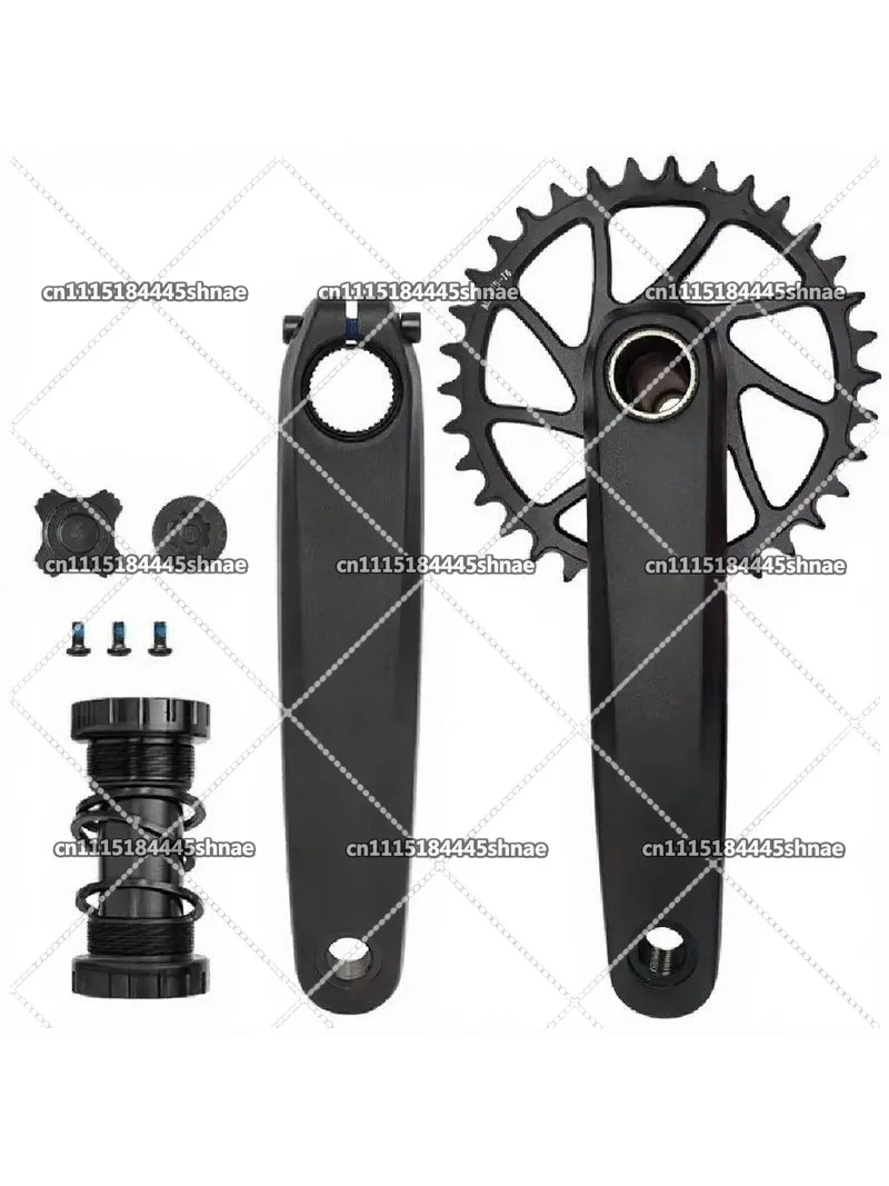 MTB crank set with bottom bracket and narrow wide chain link 34T 36T 38T 40t 7075 Aluminum single speed 170 crank arm