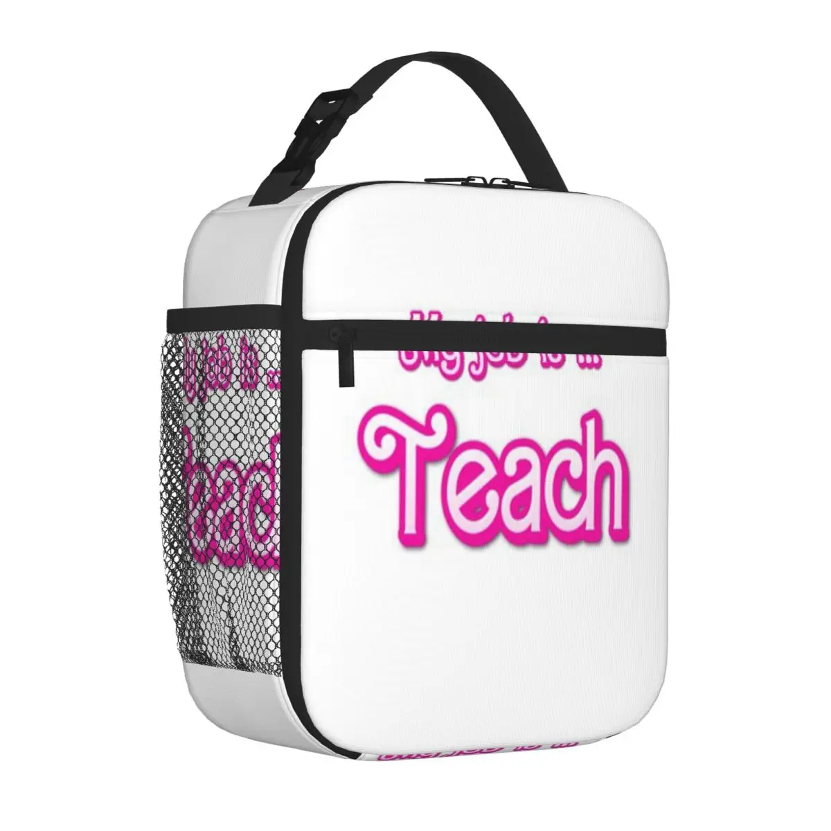 Bestselling MY JOB IS TEACH Tropical Insulated Lunch Pouch Yard Party Adjustable Strap Lunch Bag