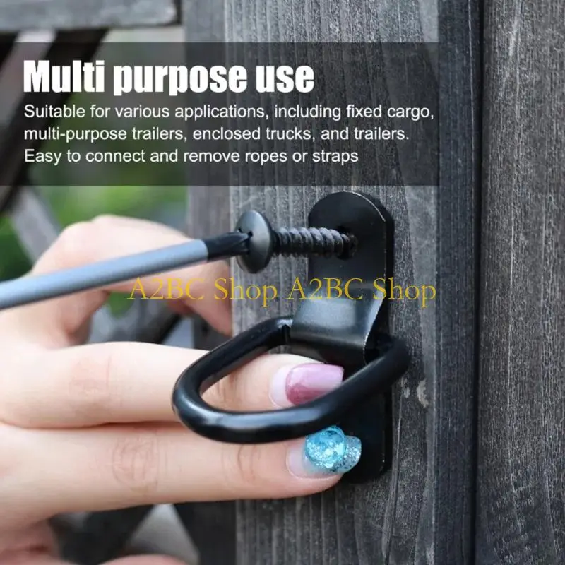 

A2BC Metal Latches Hook for Truck Cabin Door D-Rings Pull Hook Tie Down Anchors Hardware
