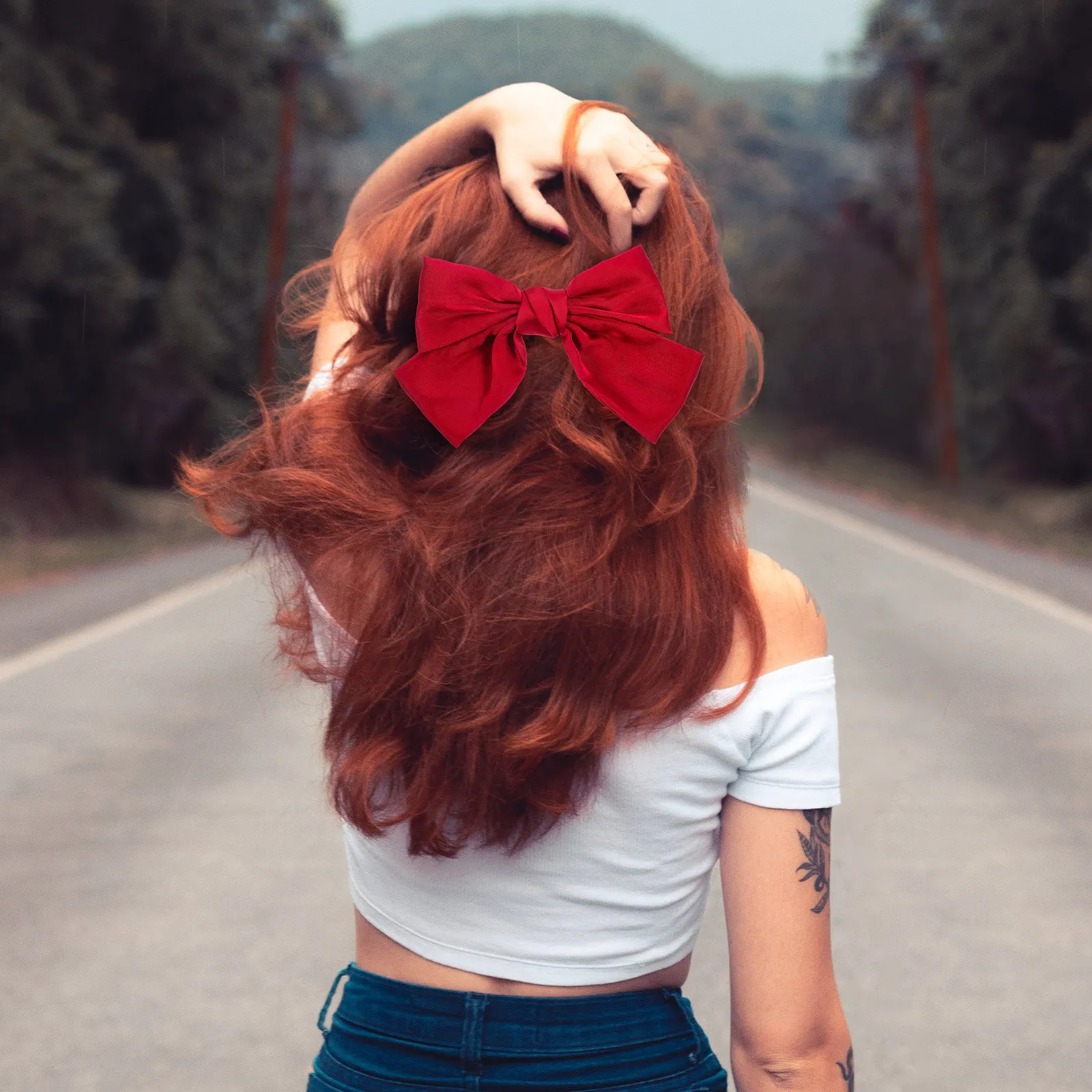 

Набор из 2 заколок-бантов для волос: изящные заколки-бантики без заломов, аксессуары для волос для девочек, женщин, подарок, большие заколки-банты для девочек