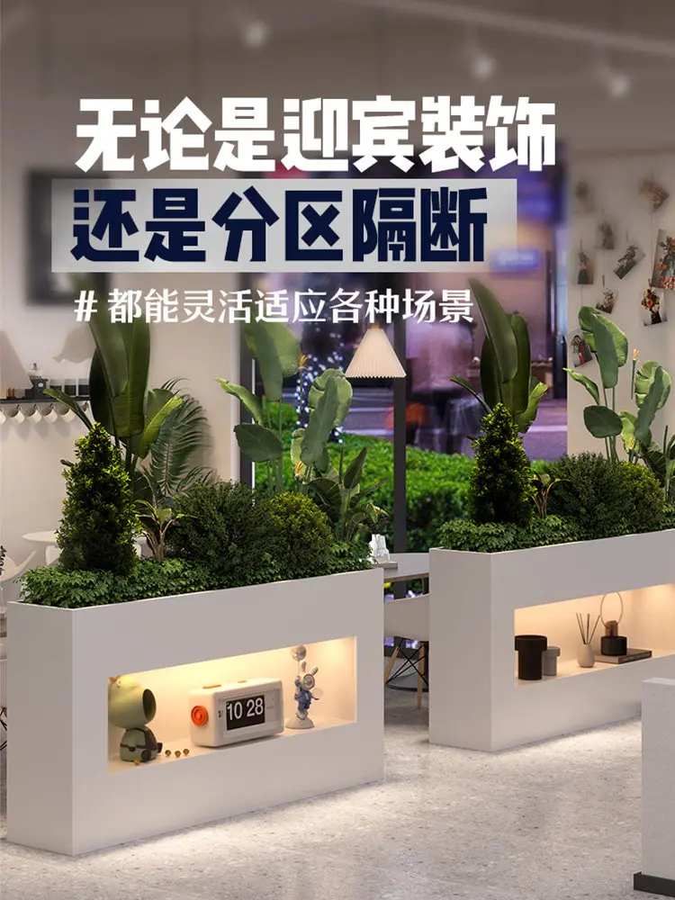 Outdoor storage luminous creative box combination, open-air restaurant fence, pedestrian street partition department