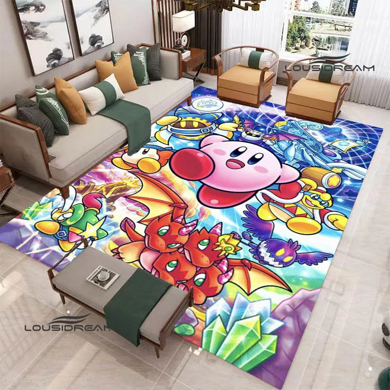 Cute Cartoon K-kirby Star printed carpet kitchen mats Non -slip carpet outdoor carpets area rug bedroom decor birthday gift