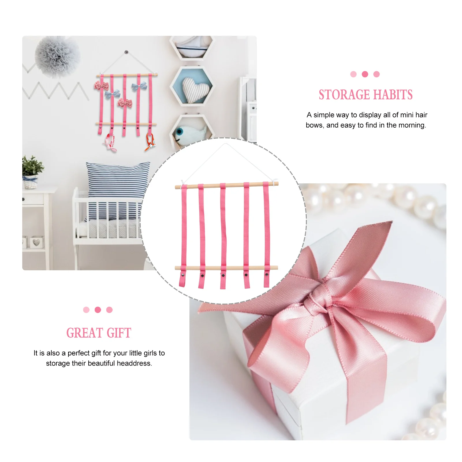 

Держатель для заколок для волос, стойка для хранения заколок, хлопковая веревка, аксессуары для девочек