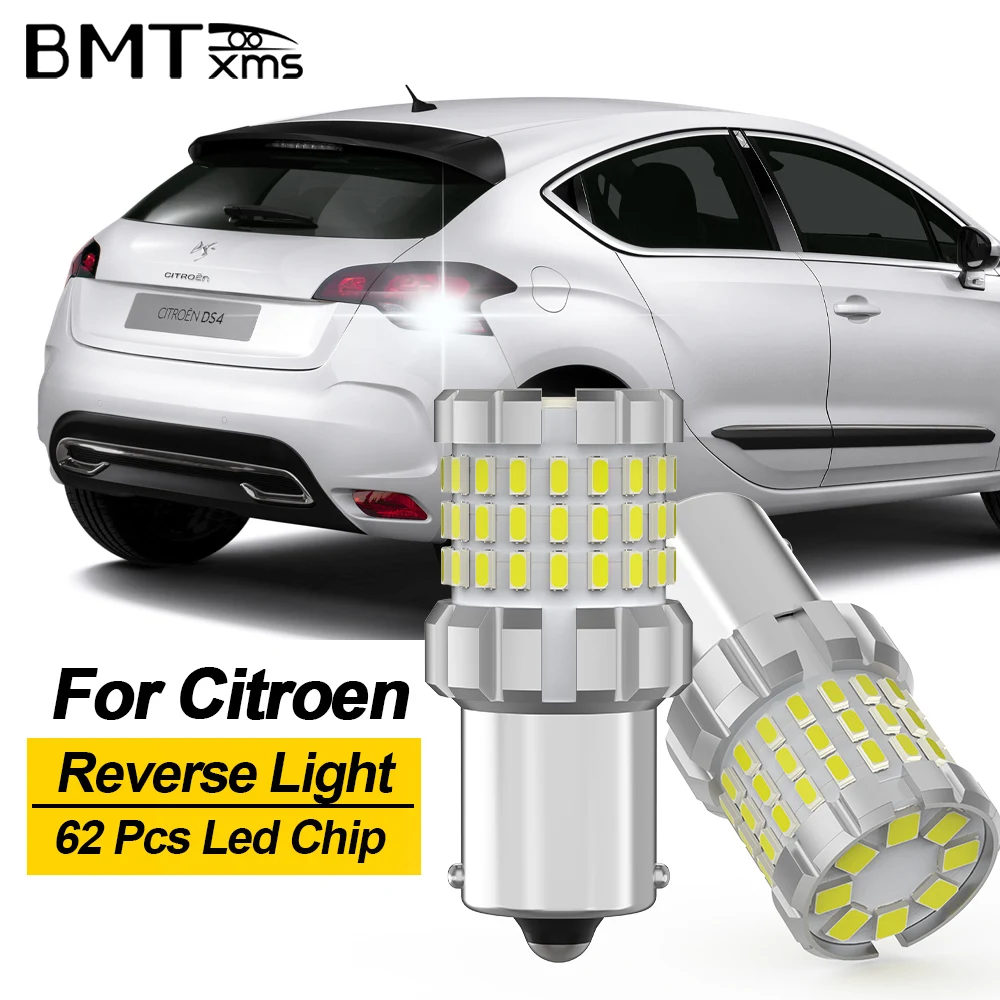 

BMTxms 2X LED Reverse Light Blub Backup Lamp P21W BA15S Canbus For Citroen Berlingo C1 C2 C3 C5 C8 C4 Grand Picasso DS3 DS4 DS5