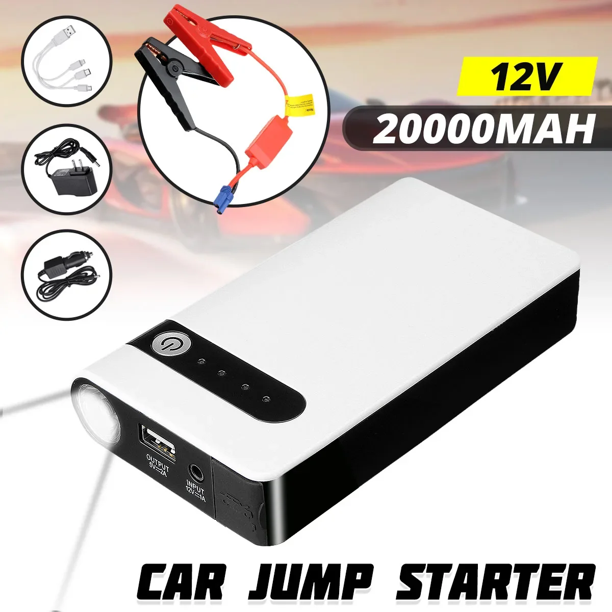 Portable Battery Starter 20000mAh Starter Car Starter Starting Device Booster 12V Power Bank for Car Emergency Start