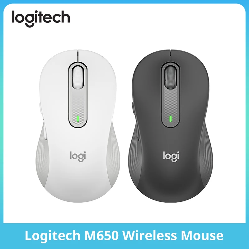 

Logitech M650/650L wireless Bluetooth mouse, customizable side buttons, quiet clicking, 2000DPI