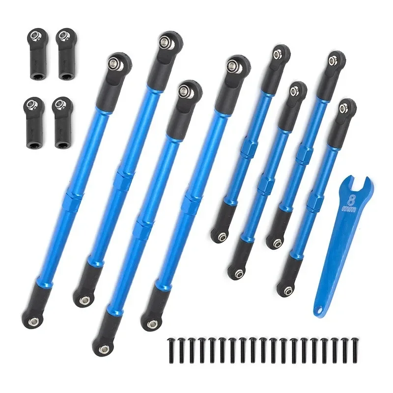 1/10 TRX-4 قمة Revo E-2.0 ترقية قضيب دفع معدني وصلات إصبع القدم وصلة ربط المقطورة 5319X 5338R-قطع غيار سيارات RC متينة