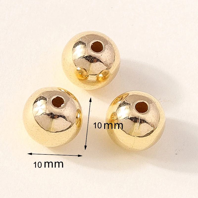 Leslie 10/30/50 Stück 8/12/16 mm runde CCB-Charm-Perlen, lose Spacer-Perlen für DIY-Armbänder, Halsketten und Schmuckzubehör – Detail 12